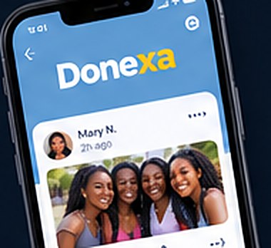 Donexa on a phone showing a photo post